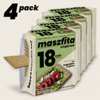Four packs of maszfita crispbread with a white background