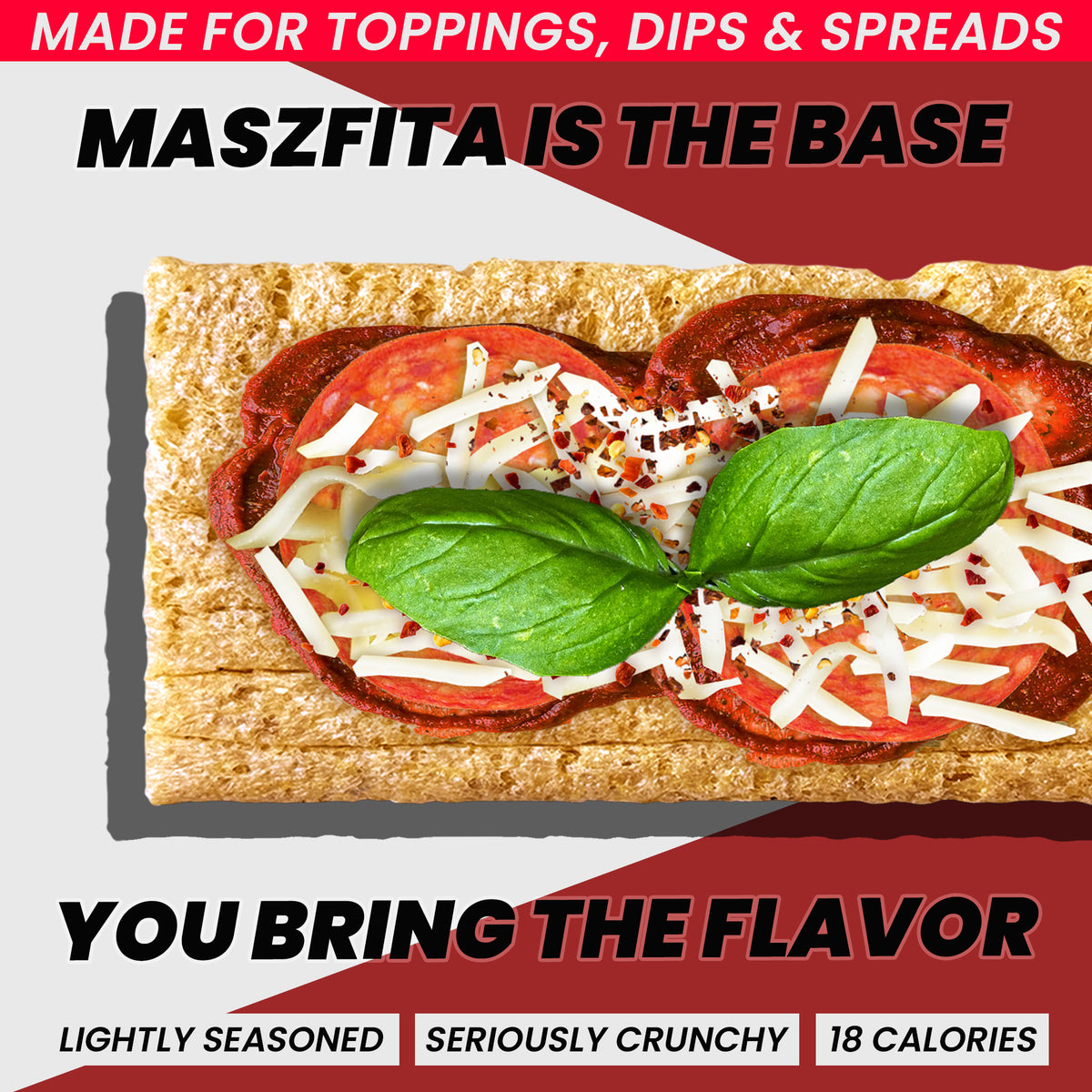 Maszfita With Pizza Spices Puffed Corn Crispbread