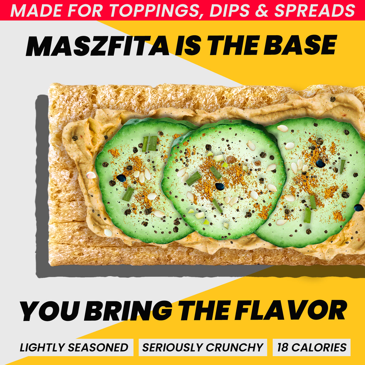Maszfita With Quinoa Puffed Corn Crispbread