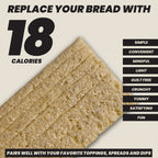 Maszfita crispbread slice with health benefits text on a beige background