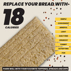 maszfita crispbread with benefits listed on a beige background
