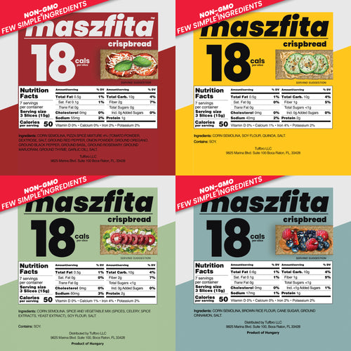 Maszfita Puffed Corn Crispbread Variety Pack – 4 Flavors