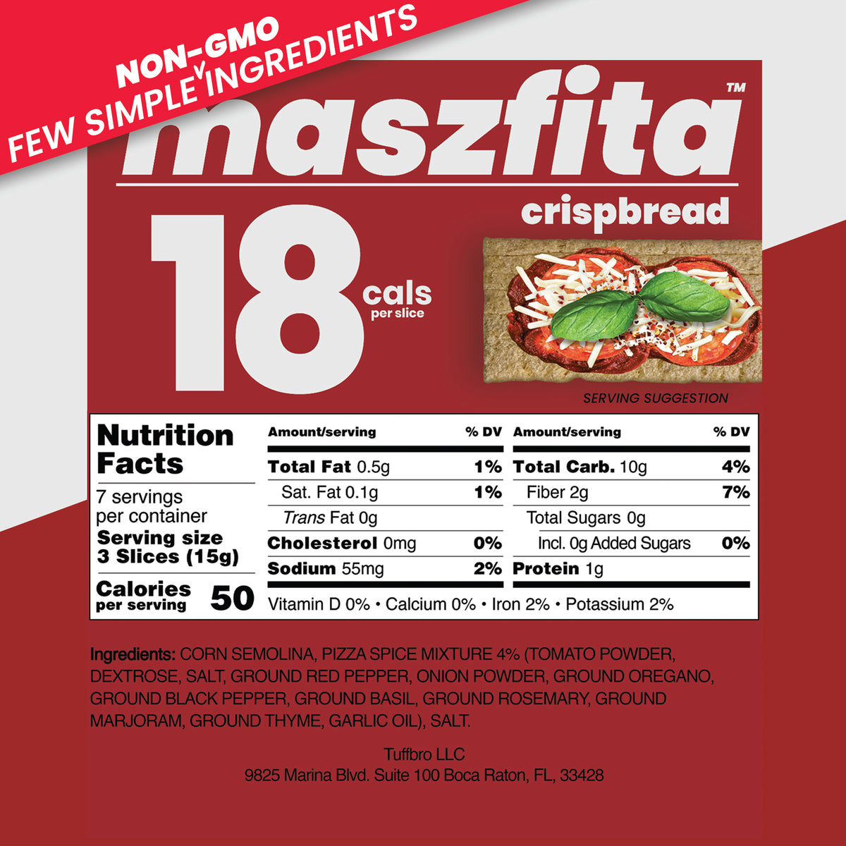 Maszfita With Pizza Spices Puffed Corn Crispbread