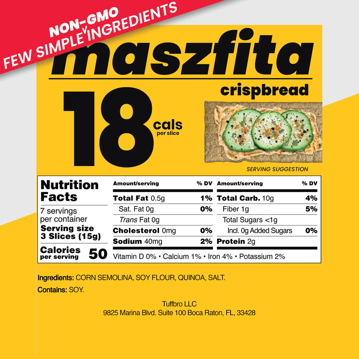 Maszfita With Quinoa Puffed Corn Crispbread