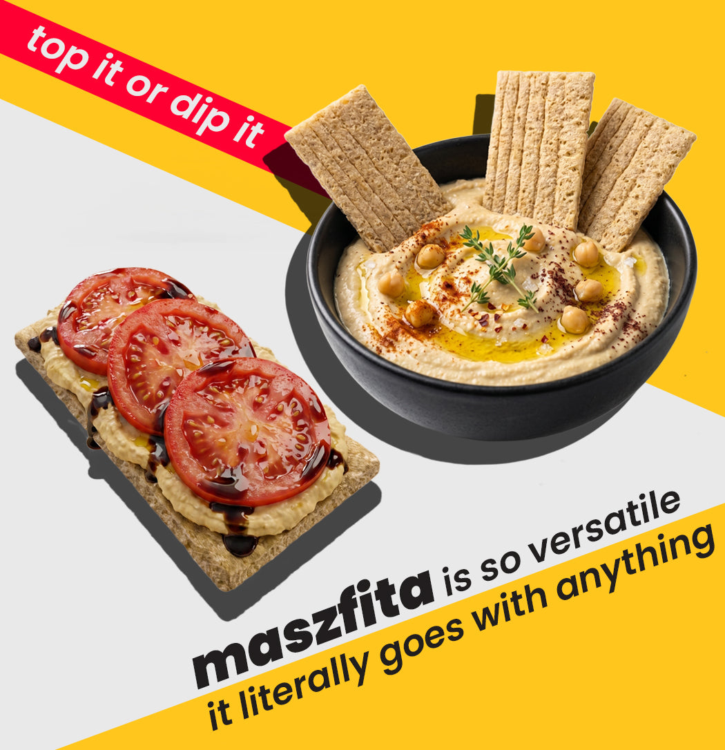 Maszfita With Quinoa Puffed Corn Crispbread